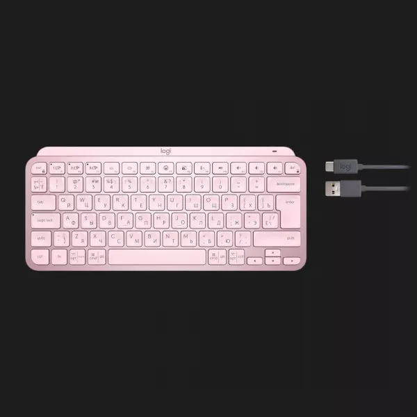 Клавіатура бездротова Logitech MX Keys Mini Wireless Illuminated UA (Rose) (UA)