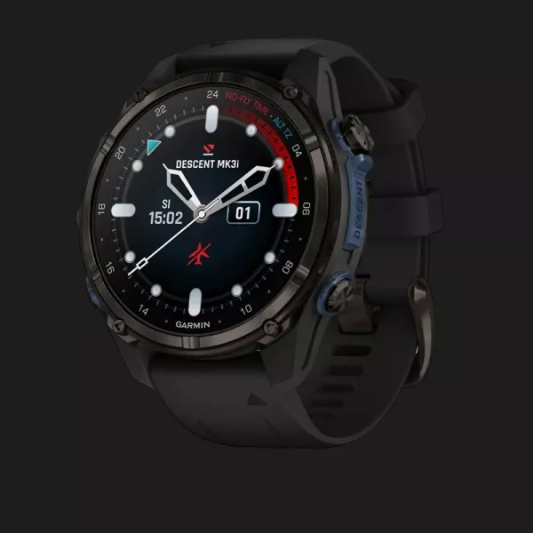 Garmin Descent Mk3i 43mm Carbon Gray DLC Titanium with Black Silicone Band