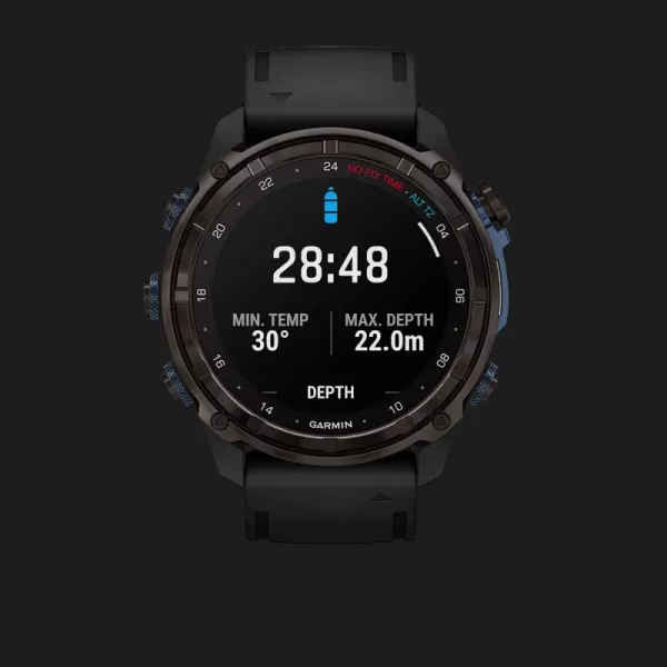 Garmin Descent Mk3i 51mm Carbon Gray DLC Titanium with Black Silicone Band