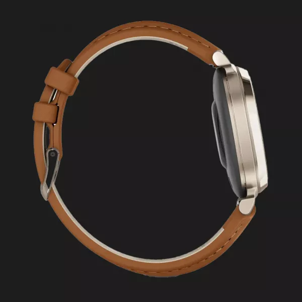 Garmin Lily 2 Classic Cream Gold with Tan Leather Band