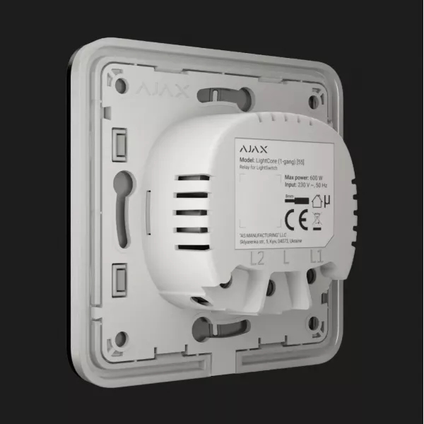 Вимикач двоклавішний Ajax LightSwitch (Black)