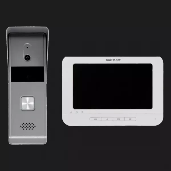 Комплект відеодомофону Hikvision DS-KIS203T (White)
