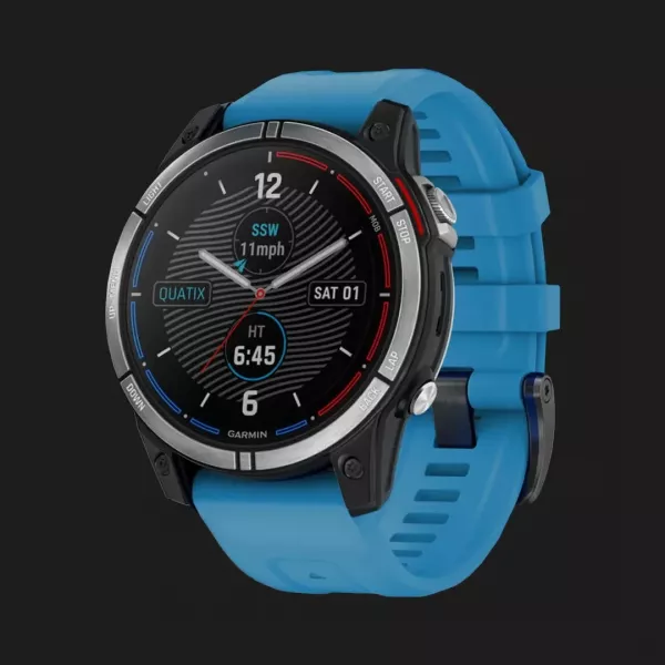Garmin Quatix 7 Standard Edition Marine GPS Smartwatch with Сirrus Blue Band