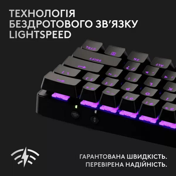Клавіатура ігрова Logitech G PRO X 60 TKL GX Optical Tactile (Black) (UA)
