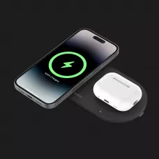 Безпровідна зарядка Belkin 2в1 15 Вт Pad Qi2 (Black)