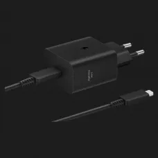 Блок живлення Samsung 45W Travel Adapter (with Type-C cable) (Black)