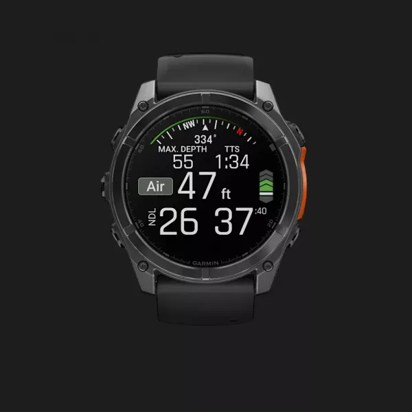 Garmin Fenix 8 51mm AMOLED Slate Gray with Black Silicone Band (010-02905-00)
