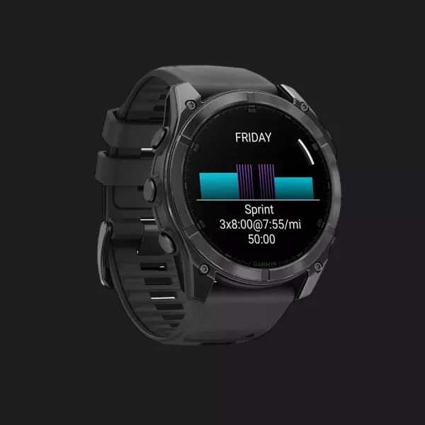 Garmin Fenix 8 51mm AMOLED Slate Gray with Black Silicone Band (010-02905-00)