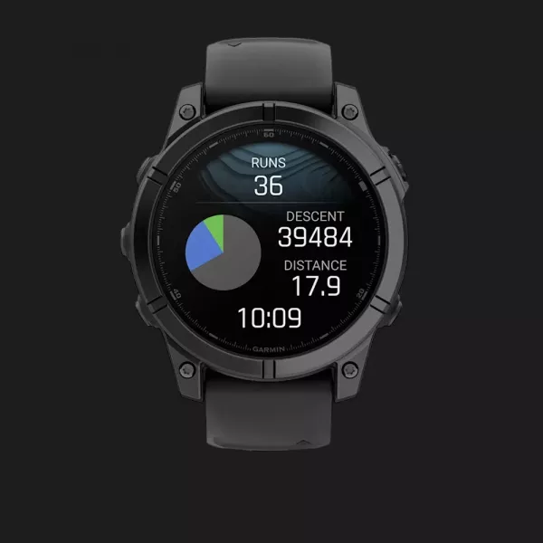 Garmin Fenix E 47mm AMOLED Slate Gray Steel with Black Silicone Band