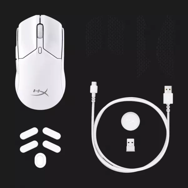 Ігрова миша HyperX Pulsefire Haste 2 mini RGB USB-A/WL/BT (White) (UA)