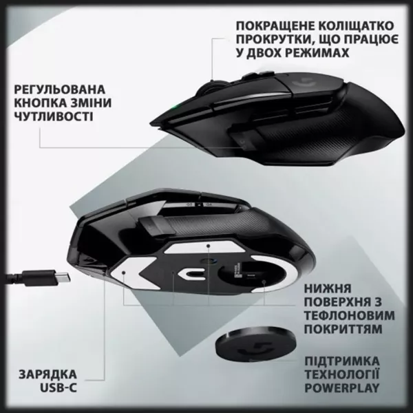 Ігрова миша Logitech G502 X Lightspeed (Black) (UA)