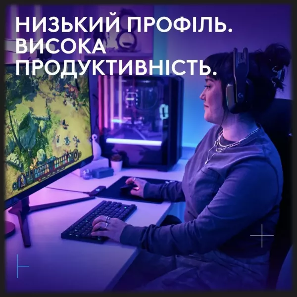 Клавiатура ігрова Logitech G515 Lightspeed TKL (Black) (UA)
