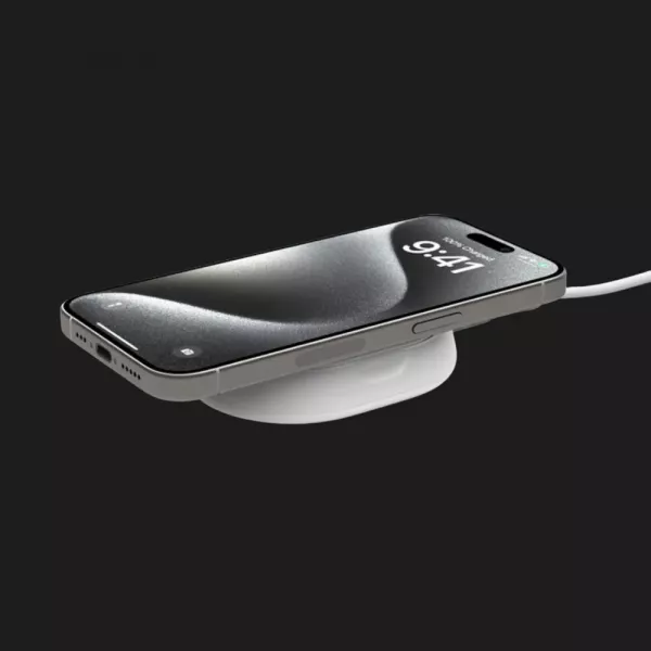 Безпровідна зарядка Belkin 15 Вт Magnetic Stand Qi2 (White)