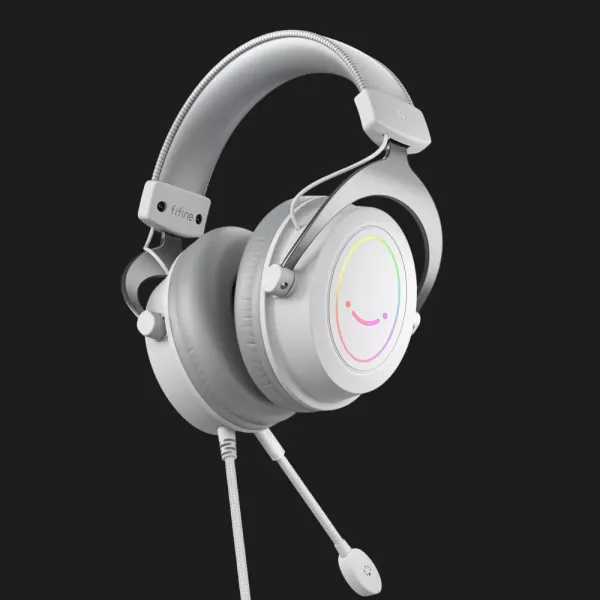 Ігрова гарнітура Fifine RGB H3W (White) (UA)