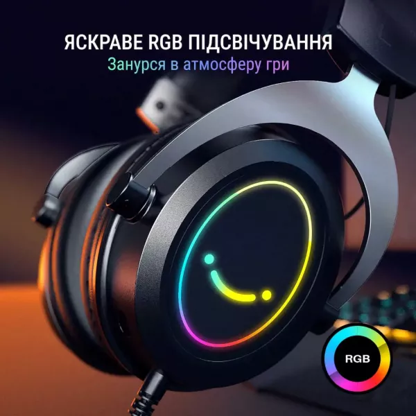 Ігрова гарнітура Fifine RGB H3 (Black) (UA)