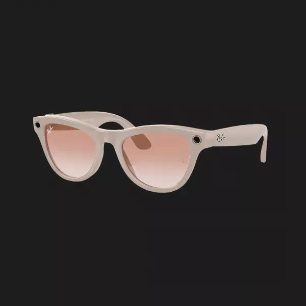 Смарт-окуляри Ray-Ban Meta Skyler Shiny Chalky Gray/Cinnamon Pink Gradient (RW4010 670013 52-20)