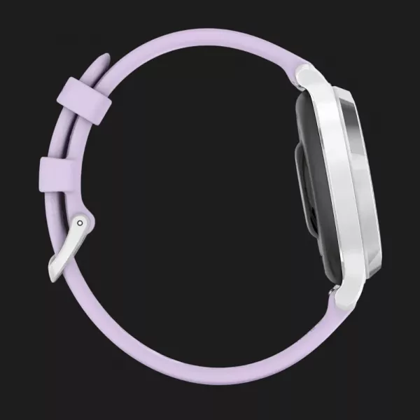 Garmin Lily 2 Active Silver with Purple Jasmine Silicone Band