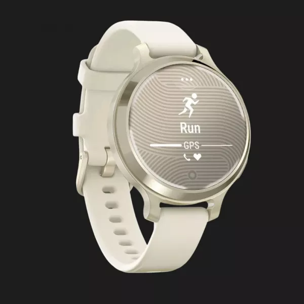 Garmin Lily 2 Active Lunar Gold with Bone Silicone Band