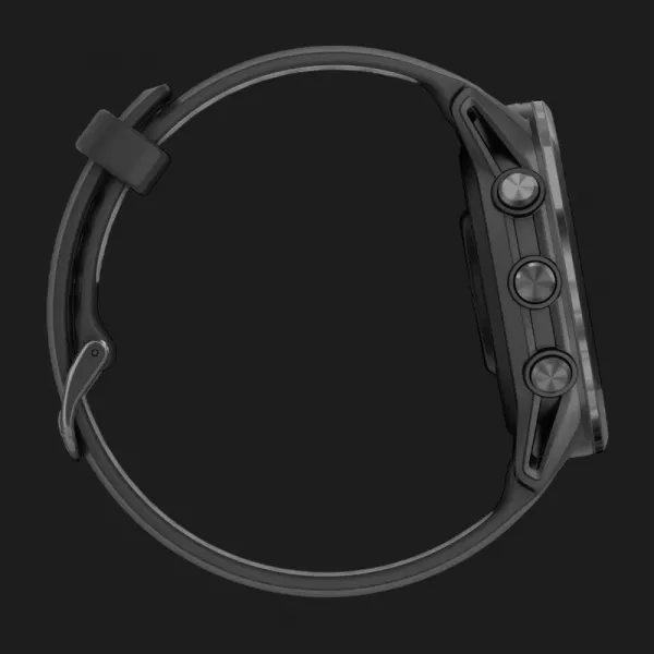 Garmin Forerunner 970 Carbon Gray DLC Titanium with Black Case and Black/Translucent Whitestone Band