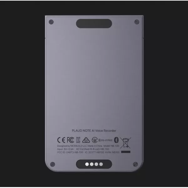 Цифровий диктофон PLAUD Note ChatGPT AI (Black) (NB-100-BL)