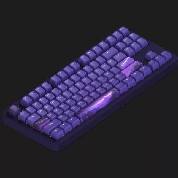 Клавіатура ігрова Dark Project ALU87 Celestial ENG/UA (Black/Dark Purple) (UA)