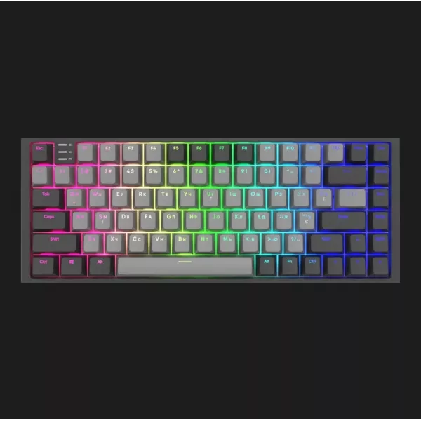 Клавіатура ігрова Dark Project KD83A Gateron Cap Teal ENG/UA (Black/Gray) (UA)