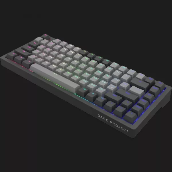 Клавіатура ігрова Dark Project KD83A Gateron Cap Teal ENG/UA (Black/Gray) (UA)