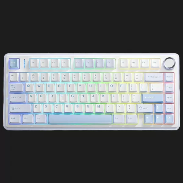 Клавіатура ігрова AULA F75 Wireless (White/Blue)