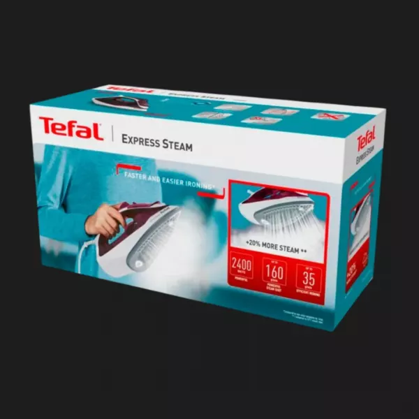Праска Tefal FV2835E0 (White/Burgundy)