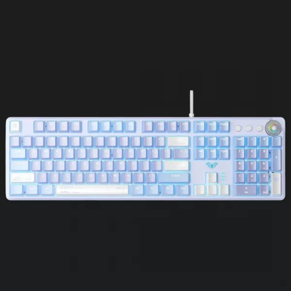 Клавіатура ігрова Aula F2088 PRO KRGD (White/Violet) (UA)