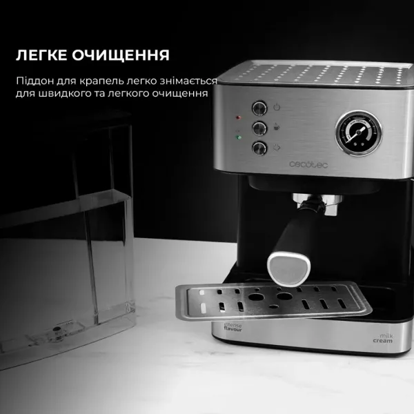 Ріжкова кавоварка Cecotec Cumbia Power Espresso 20 Professional (Silver) (CCTC-01556)