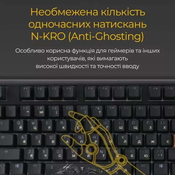 Клавіатура ігрова Ducky One 3 Cherry MX Red RGB (Black) (UA)