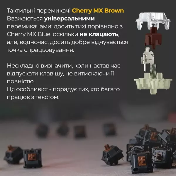 Клавіатура ігрова Ducky One 3 Cherry MX Brown RGB (White) (UA)