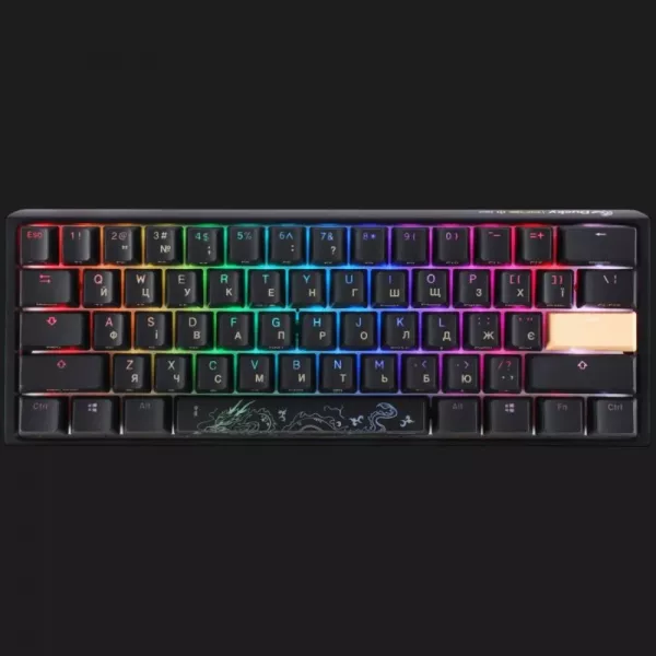Клавіатура ігрова Ducky One 3 Mini Cherry MX Silent red RGB (Black) (UA)