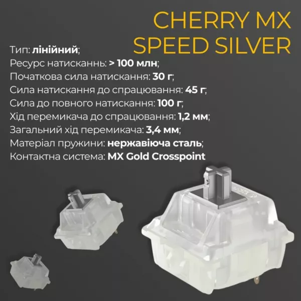 Клавіатура ігрова Ducky One 3 Cherry MX Speed silver (Matcha Cream) (UA)