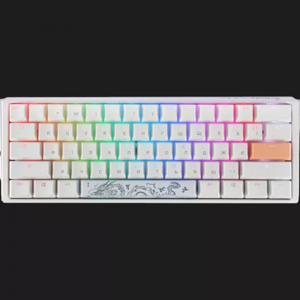 Клавіатура ігрова Ducky One 3 Mini Cherry MX Red RGB (White) (UA)