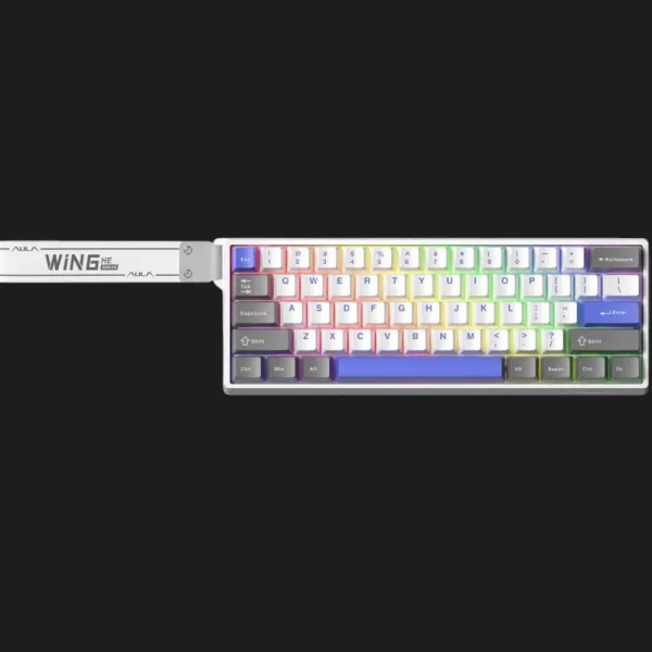 Клавіатура ігрова AULA WIN68 HE Max (White Blue) (UA)