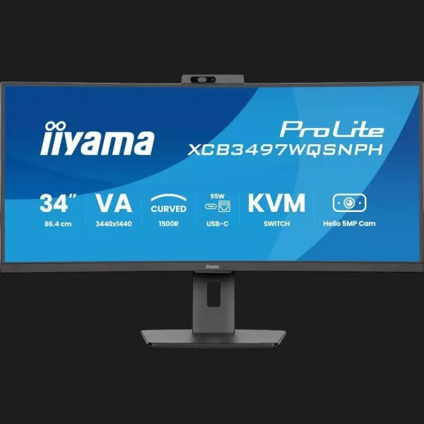 Монітор iiyama 34" VA 120Hz XCB3497WQSNPH-B1 (UA)
