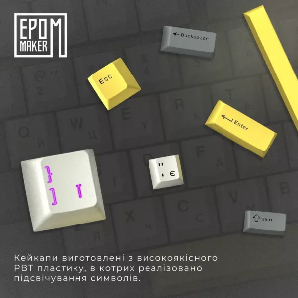 Клавіатура ігрова Epomaker AK820 Pro Gift Switch (Black) (UA)