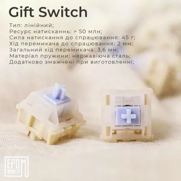 Клавіатура ігрова Epomaker AK820 Pro Gift Switch (Black) (UA)