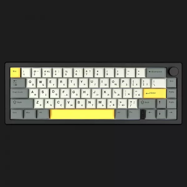 Клавіатура механічна бездротова Epomaker EK68 Flamingo (EK68-B-F) (Black) (UA)
