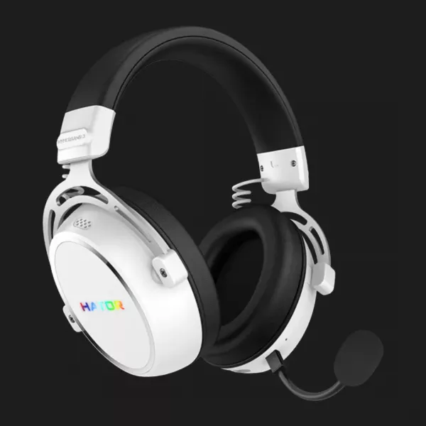 Ігрова гарнітура HATOR Hypergang 3 Hi-Res SyncHUB Wireless White (ESH56) (UA)