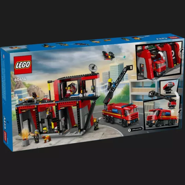 Конструктор LEGO City Пожежне депо з пожежною машиною (60414)