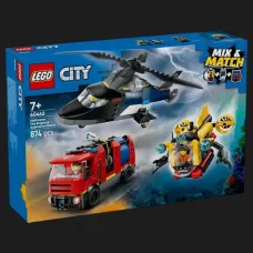 Конструктор LEGO City Ремікс вертольотів, пожежних машин і підводних човнів (60462)