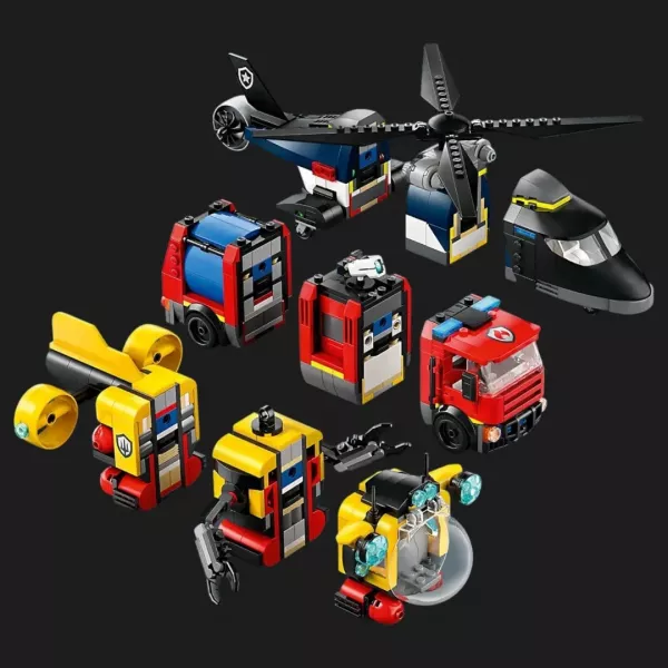 Конструктор LEGO City Ремікс вертольотів, пожежних машин і підводних човнів (60462)