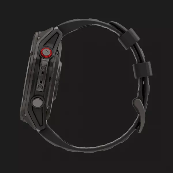 Garmin Fenix 8 Pro 51mm AMOLED Sapphire Carbon Gray DLC Titanium with Black/Pebble Gray Silicone Band