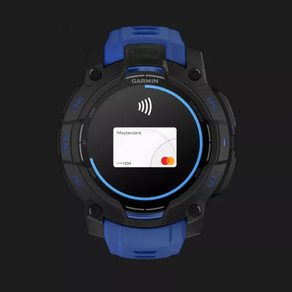 Garmin Instinct 3 45mm AMOLED Black with Bolt Blue/Black Band