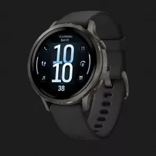 Garmin Venu 4 41mm Slate with Black Silicone Band