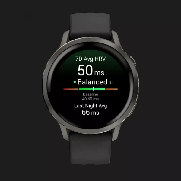 Garmin Venu 4 41mm Slate with Black Silicone Band