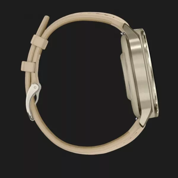 Garmin Venu 4 41mm Lunar Gold with Bone Silicone Band and Light Sand Leather Band